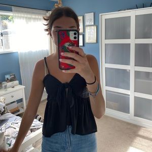 Brandy Melville black tie top